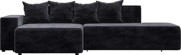 Изображение товара Диван угловой Лига Диванов Лига-079 левый / 129824L (велюр Tower 11 темно-серый)