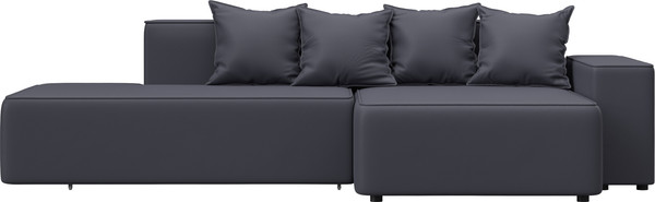 Изображение товара Диван угловой Лига Диванов Лига-079 правый / 129819 (экокожа Grifon 15 серый)