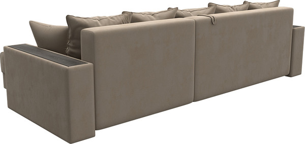 Изображение товара Диван угловой Лига Диванов Лига-050 НПБ универсальный / 128591 (велюр Seven 729 бежевый)