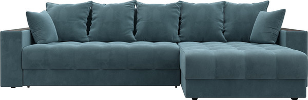 Изображение товара Диван угловой Лига Диванов Лига-050 НПБ универсальный / 128592 (велюр Seven 113 бирюзовый)