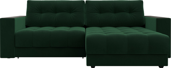 Изображение товара Диван угловой Лига Диванов Лига-049 НПБ универсальный / 128457 (велюр Seven 626 зеленый)
