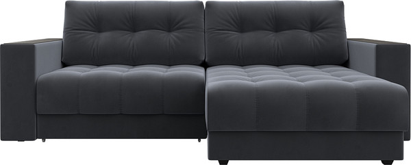 Изображение товара Диван угловой Лига Диванов Лига-049 НПБ универсальный / 128458 (велюр Seven 17 серый)