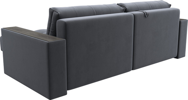 Изображение товара Диван угловой Лига Диванов Лига-049 НПБ универсальный / 128458 (велюр Seven 17 серый)