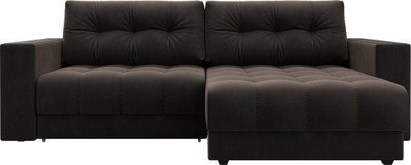 Изображение товара Диван угловой Лига Диванов Лига-049 НПБ универсальный / 128459 (велюр Seven 727 коричневый)