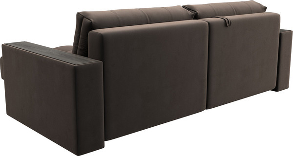Изображение товара Диван угловой Лига Диванов Лига-049 НПБ универсальный / 128459 (велюр Seven 727 коричневый)