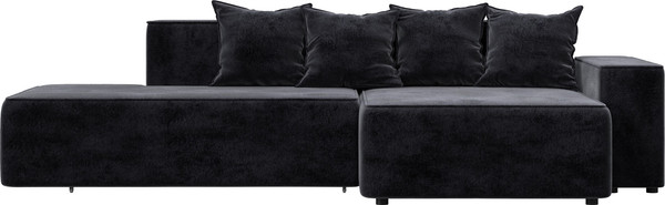 Изображение товара Диван угловой Лига Диванов Лига-079 правый / 129824 (велюр Tower 11 темно-серый)