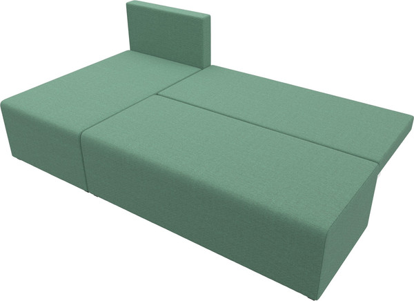 Изображение товара Диван угловой Лига Диванов Поло левый / 124818L (рогожка амур зеленый)