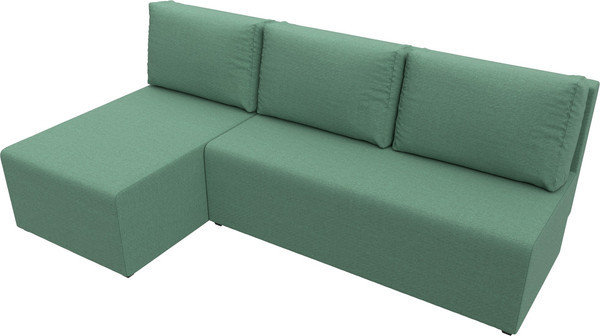 Изображение товара Диван угловой Лига Диванов Поло левый / 124818L (рогожка амур зеленый)