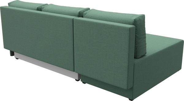 Изображение товара Диван угловой Лига Диванов Поло левый / 124818L (рогожка амур зеленый)