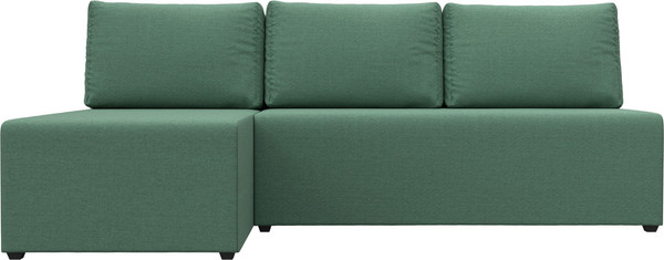 Изображение товара Диван угловой Лига Диванов Поло левый / 124818L (рогожка амур зеленый)