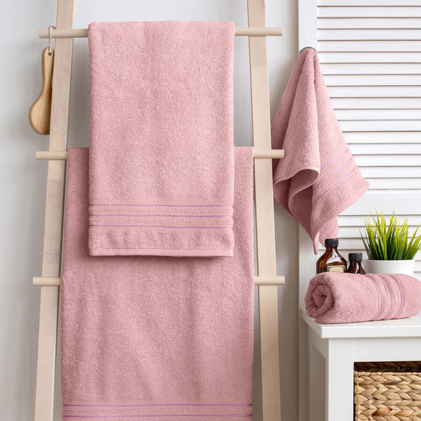 Изображение товара Полотенце Самойловский текстиль Верона Махра 50х90 400г (чайная роза)