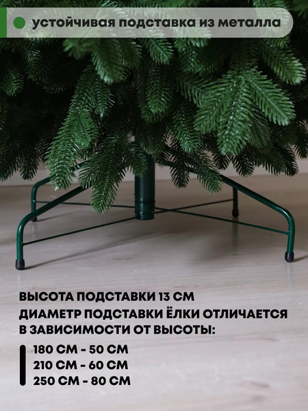 Изображение товара Ель искусственная Уральская ёлка и игрушка Сибирская (180см)
