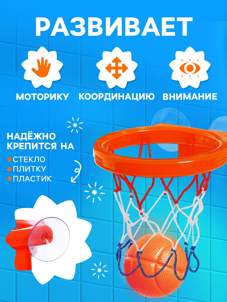 Изображение товара Игра для ванной Крошка Я Водный баскетбол 10743008 (3шт)