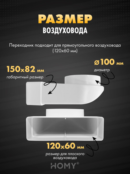 Изображение товара Решетка вентиляционная Homy Air AO100W