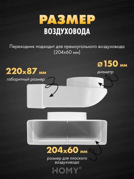 Изображение товара Решетка вентиляционная Homy Air AO150W