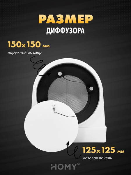 Изображение товара Решетка вентиляционная Homy Air AO150W
