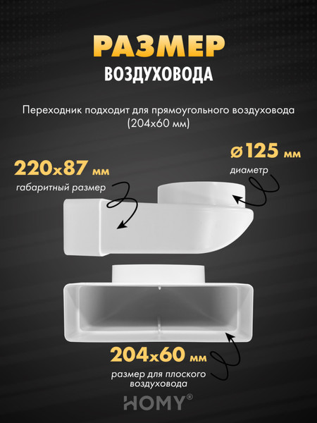 Изображение товара Решетка вентиляционная Homy Air AO125W