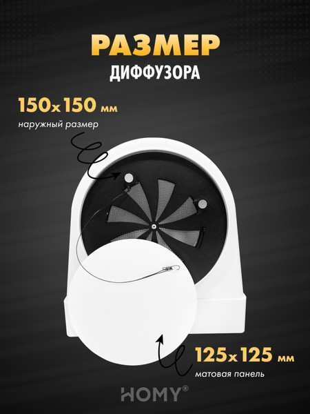 Изображение товара Решетка вентиляционная Homy Air AO150WR