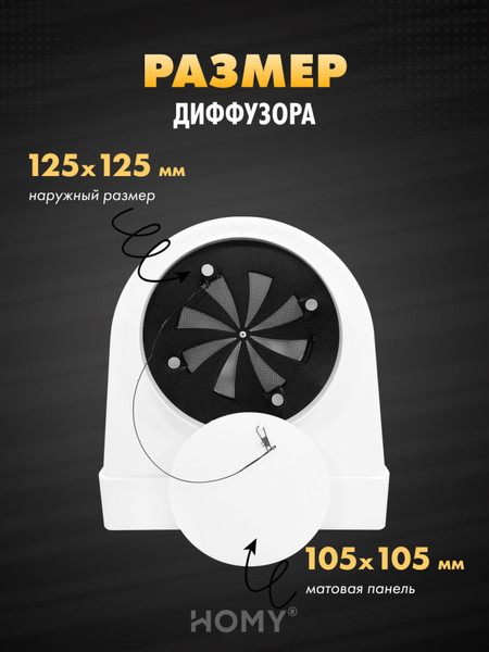 Изображение товара Решетка вентиляционная Homy Air AO125WR
