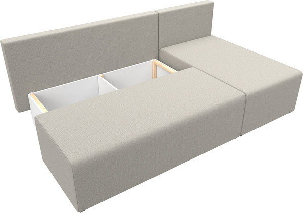 Изображение товара Диван угловой Лига Диванов Поло правый / 125528 (рогожка амур бежевый)