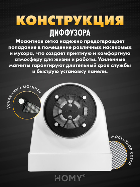 Изображение товара Вентилятор накладной Homy Air AO125WS