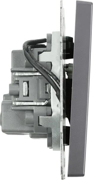 Изображение товара Выключатель Stekker Эмили 2кл с подсветкой / RSW10-5102-10 (платиново-серый)
