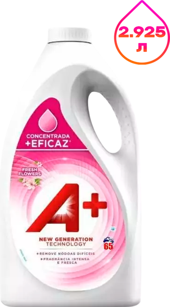 Изображение товара Гель для стирки A+ Fresh Flowers универсальный (2.925л)