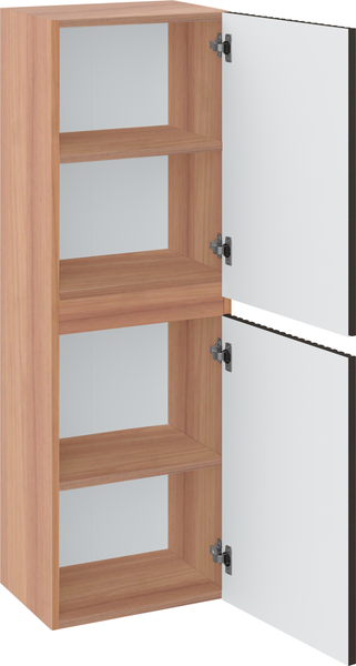 Изображение товара Шкаф-полупенал для ванной Runo Соренто 40 вертикаль (крафтовый дуб/графит)