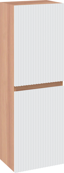 Изображение товара Шкаф-полупенал для ванной Runo Соренто 40 вертикаль (крафтовый дуб/белый)