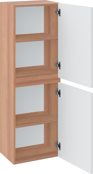 Изображение товара Шкаф-полупенал для ванной Runo Соренто 40 вертикаль (крафтовый дуб/белый)