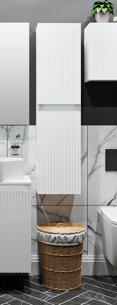 Изображение товара Шкаф-полупенал для ванной Runo Соренто 40 вертикаль (белый)