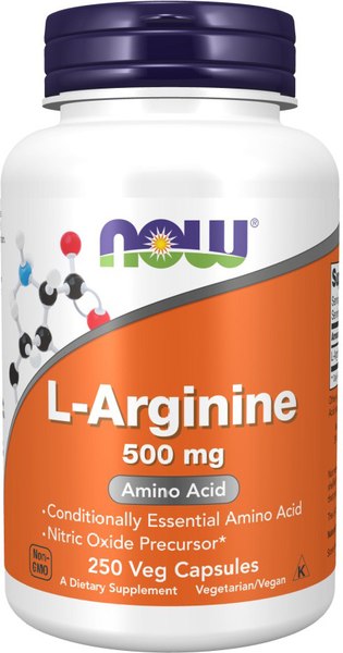 Изображение товара L-аргинин NOW Foods L-Arginine 500мг (250капсул)