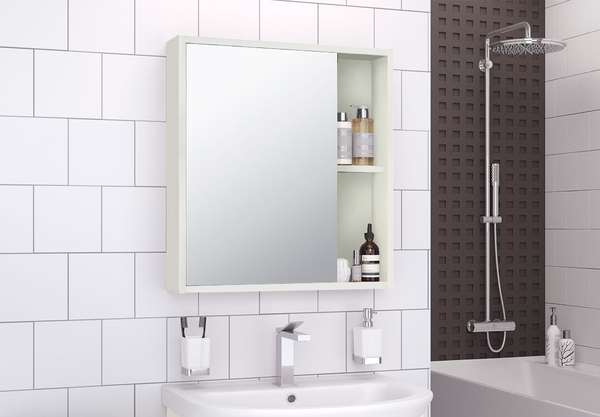 Изображение товара Шкаф с зеркалом для ванной Runo Эко 52 (белый)