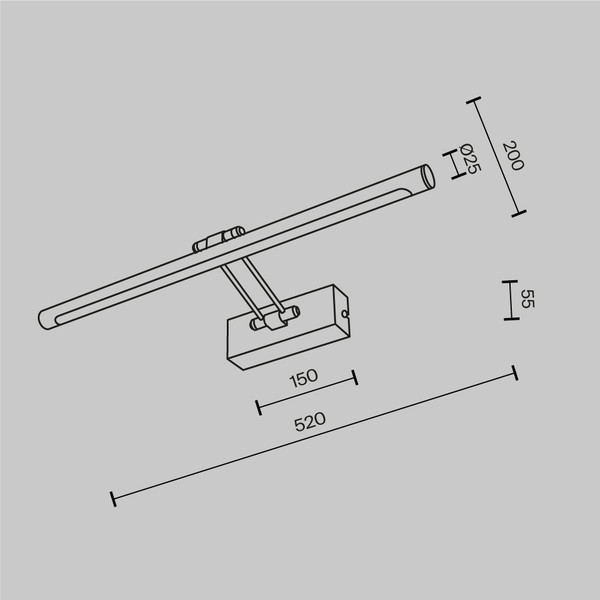 Изображение товара Подсветка для картин и зеркал Maytoni Dazzle MIR267WL-L12CH3K