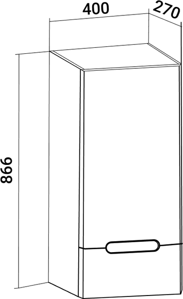 Изображение товара Шкаф для ванной Runo Парма 40 левый