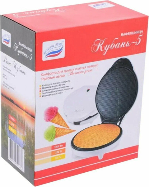 Изображение товара Вафельница Великие Реки Кубань-5 (белый)