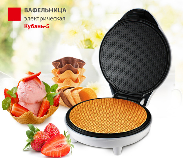 Изображение товара Вафельница Великие Реки Кубань-5 (белый)