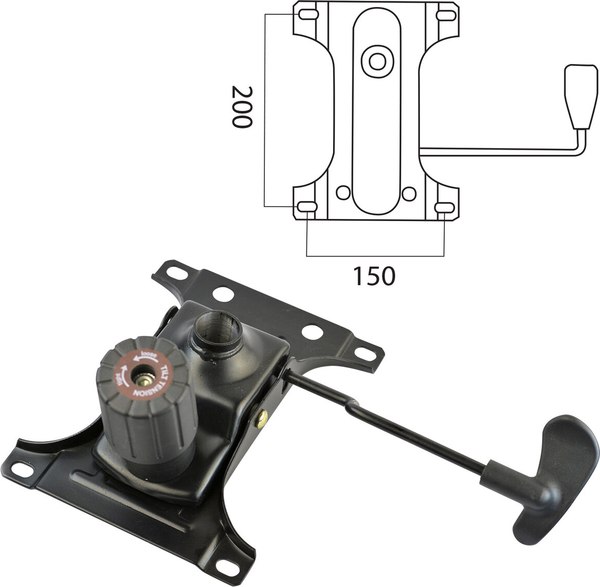 Изображение товара Механизм качания для кресла Brabix 532007