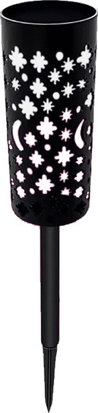 Изображение товара Ваза садовая BOTANICA Ритуальная 6x27.5см ажурная круглая на колышке