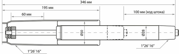 Изображение товара Газовый лифт мебельный WBZ B-100 / 533073 (хром)