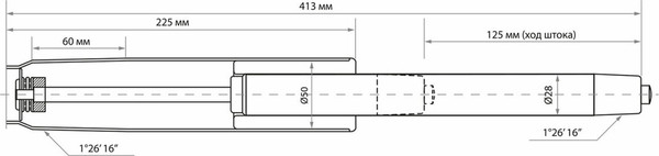 Изображение товара Газовый лифт мебельный WBZ B-140 / 533074 (хром)