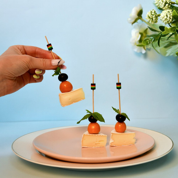 Изображение товара Набор шпажек для канапе Мультидом Бочонки NEW / BJ80-585 (24шт)