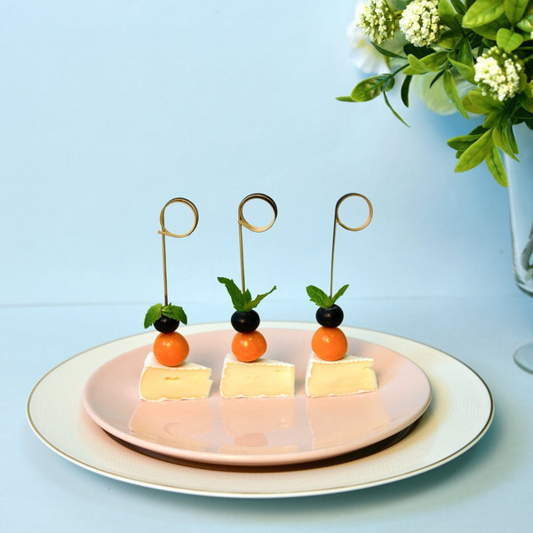 Изображение товара Набор шпажек для канапе Мультидом Завиток Графит NEW / BJ80-608 (24шт, черный)