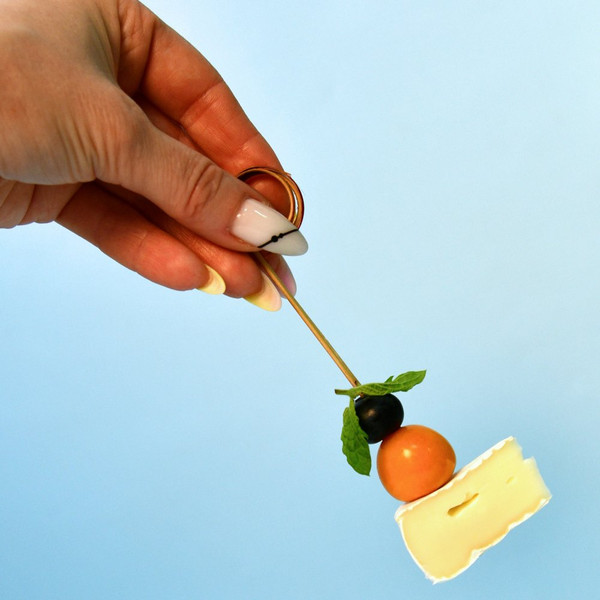 Изображение товара Набор шпажек для канапе Мультидом Завиток NEW / BJ80-609 (24шт, красный)