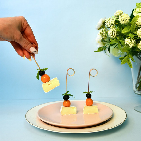 Изображение товара Набор шпажек для канапе Мультидом Завиток NEW / BJ80-609 (24шт, красный)