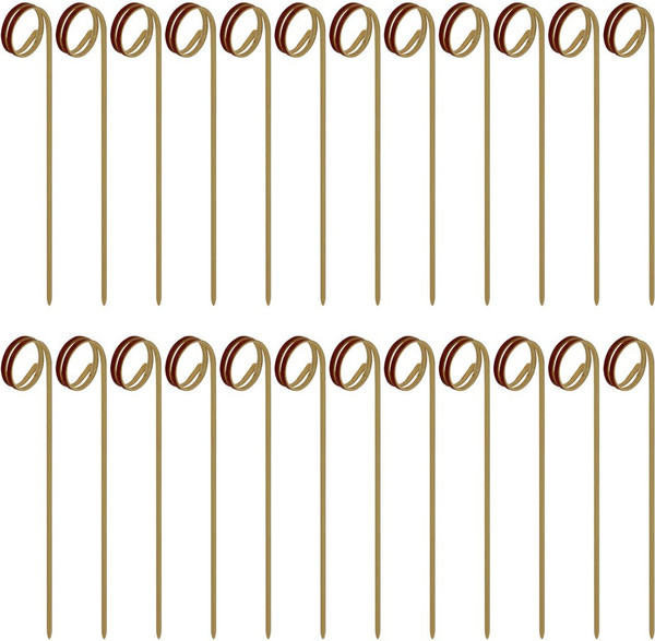 Изображение товара Набор шпажек для канапе Мультидом Завиток NEW / BJ80-609 (24шт, красный)