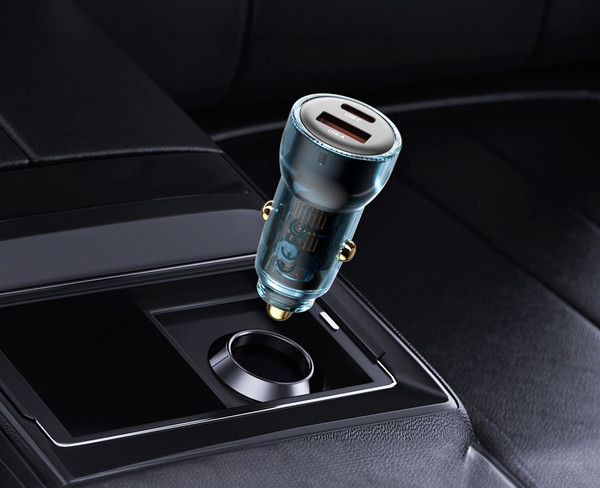 Изображение товара Адаптер питания автомобильный XO A30W+C30W / CC60W (синий)