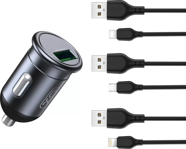 Изображение товара Адаптер питания автомобильный XO QC3.0 18W / CC46