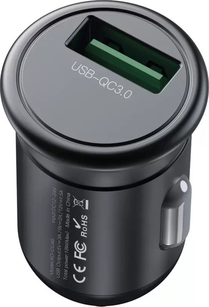 Изображение товара Адаптер питания автомобильный XO QC3.0 18W / CC46