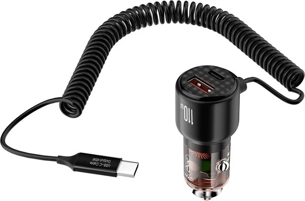 Изображение товара Зарядное устройство автомобильное XO Type-C+Type-C Cable=110W / CC59